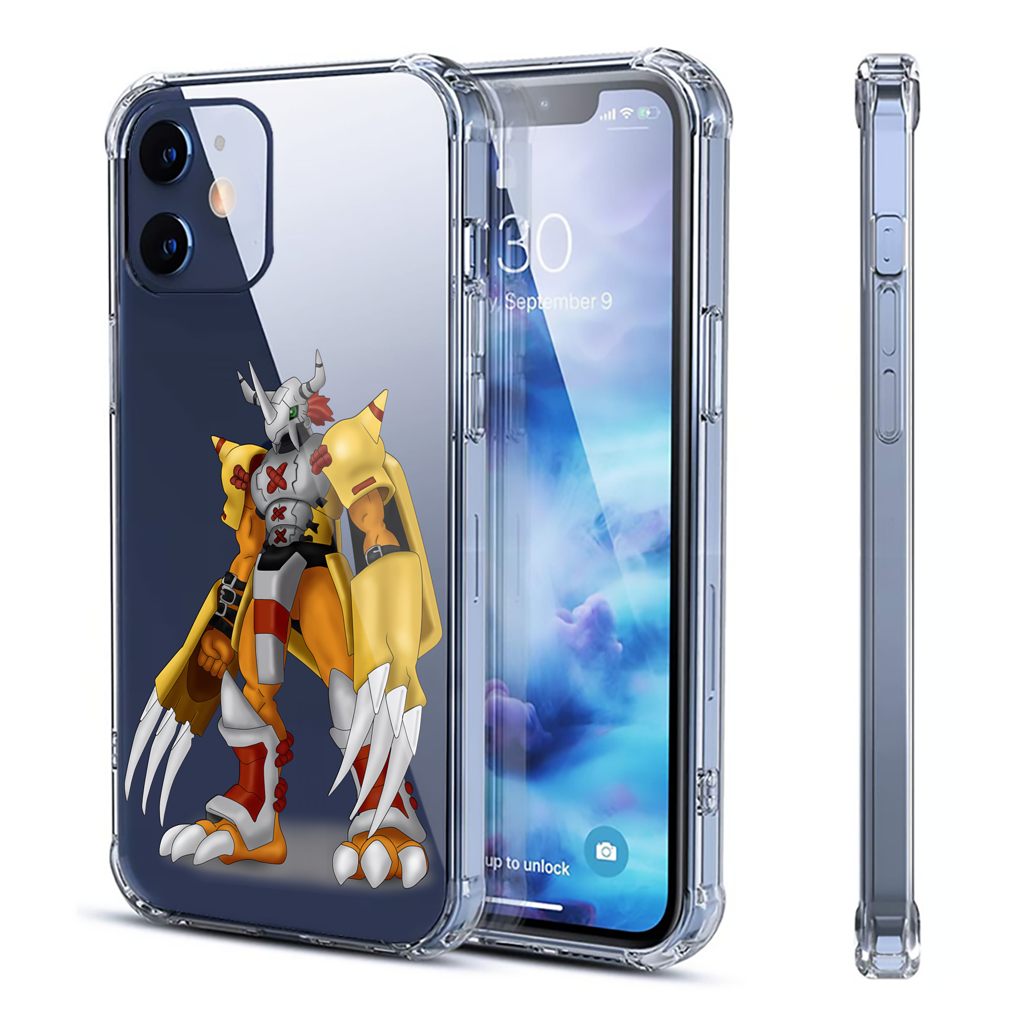 （画像用） Digimon デジタルモンスター/デジモン 【iPhone 12シリーズ対応】透明スマホケース（クリアソフトケース）